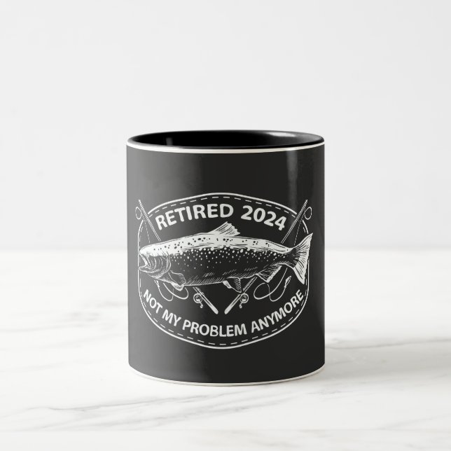 Ruhestand 2024 Nicht mein Problem noch mehr Funny  Zweifarbige Tasse (Mittel)