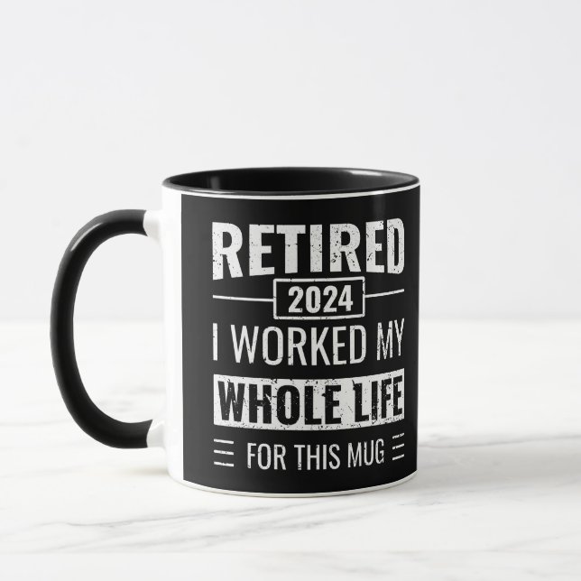 Ruhestand 2024 Sonstiges Geschenke offiziell ersch Tasse (Links)