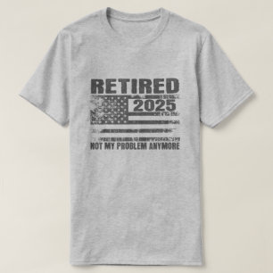 Ruhestand 2025 USA-Flagge Ruhestand 2025 Männer Fr T-Shirt