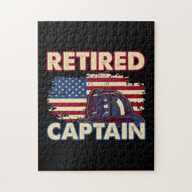 Ruhestand American Firefighter Captain Retirement Puzzle (Vertikal)