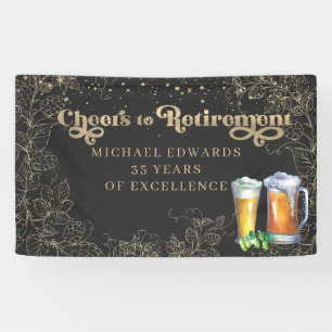Ruhestand   Banner für Vintages Bier-Party