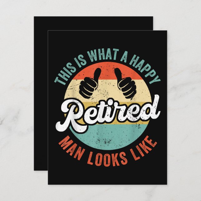 Ruhestand Begleitkarte (Vorne/Hinten)