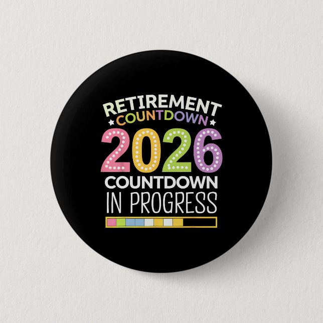 Ruhestand Cl Von 2026 Lehrer Countdown Lädt Button (Vorderseite)