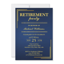 Ruhestand Corporate Elegante Blue Gold