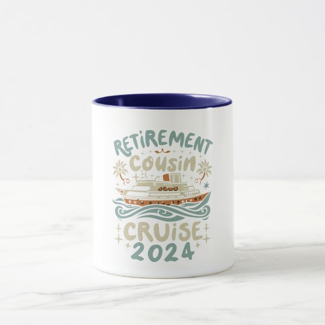 Ruhestand Cousins Kreuzfahrt 2024 Cousin-Geschenk  Tasse (Zentrum)