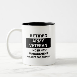 Ruhestand der Armee Veteran Funny Retirement  Zweifarbige Tasse