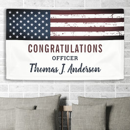 Ruhestand der Militärpolizei in Grunge American Fl Banner