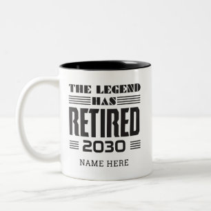 Ruhestand Die Legende Hat Sich Zur Ruhe Gesetzt Pe Zweifarbige Tasse