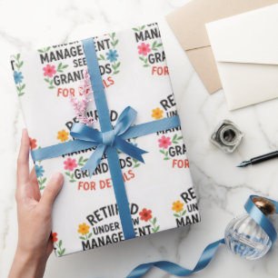 Ruhestand feiern mit farbenfroher Typografie und H Geschenkpapier