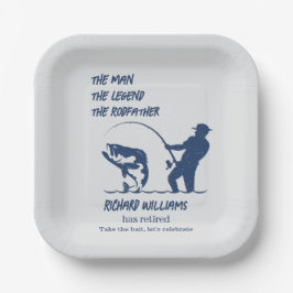 Ruhestand Fischen der Großfische Rodvater Pappteller