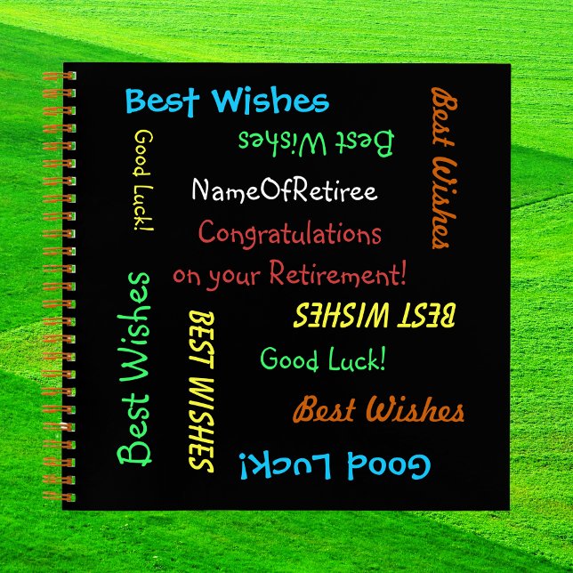 Ruhestand FUN Black Colorary Memory Book Notizbuch (Von Creator hochgeladen)