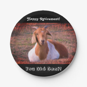 Ruhestand für Funny Goat Pappteller