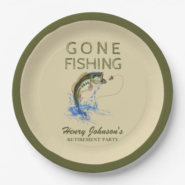 Ruhestand für Massenangeln Pappteller (Vorderseite)