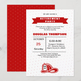 Ruhestand für Rote und Weiße Feuerwehrmänner Einladung