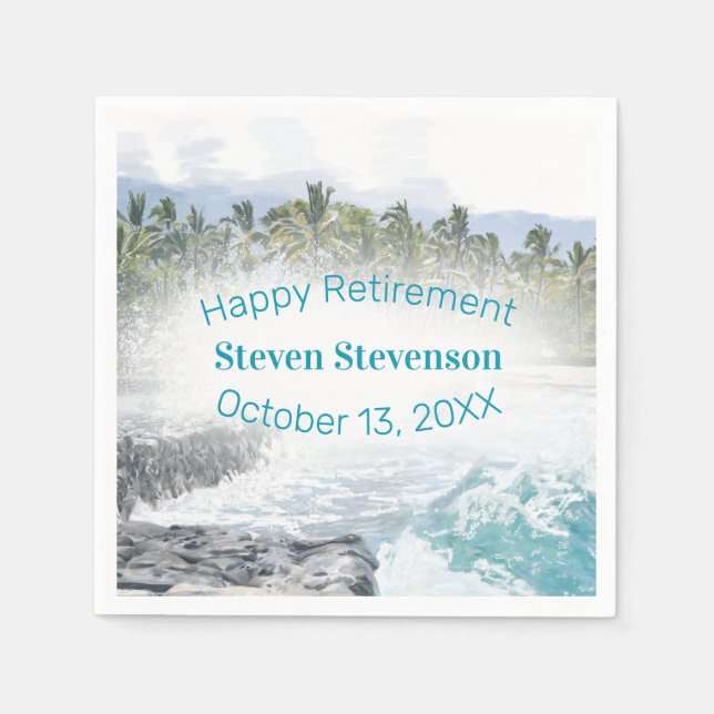 Ruhestand für tropische Paradiese Serviette (Vorderseite)