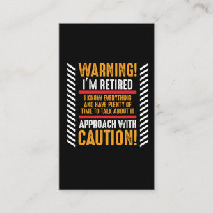 Ruhestand Gag Sprichwort Senior Remüder Husband Visitenkarte