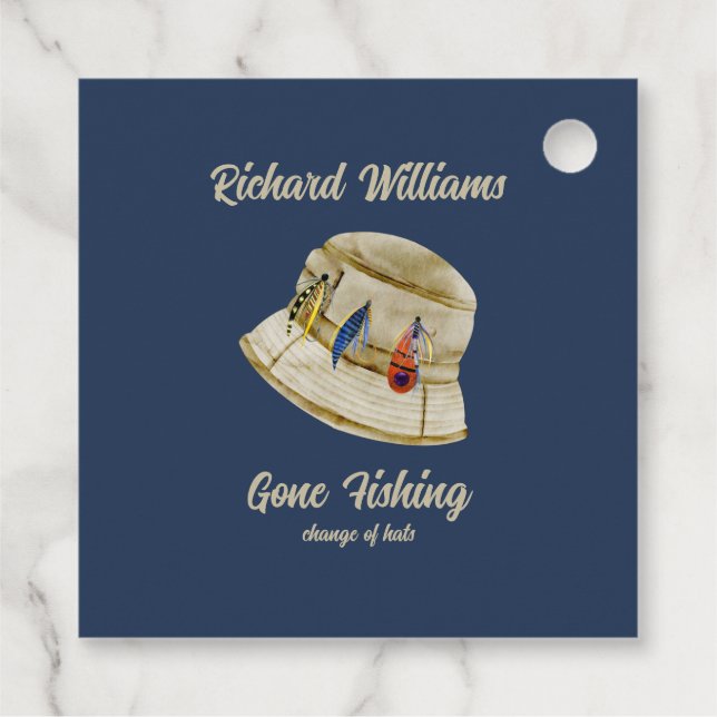 Ruhestand Gan Fishing Remüde Fischer Hat Geschenkanhänger (Rückseite)