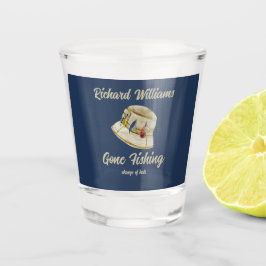 Ruhestand Gan Fishing Remüde Fischer Hat Schnapsglas