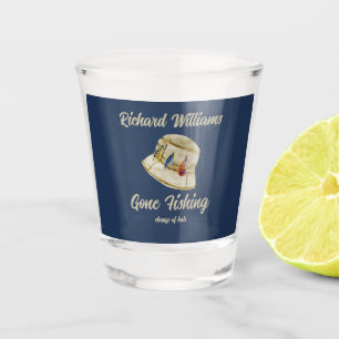 Ruhestand Gan Fishing Remüde Fischer Hat Schnapsglas