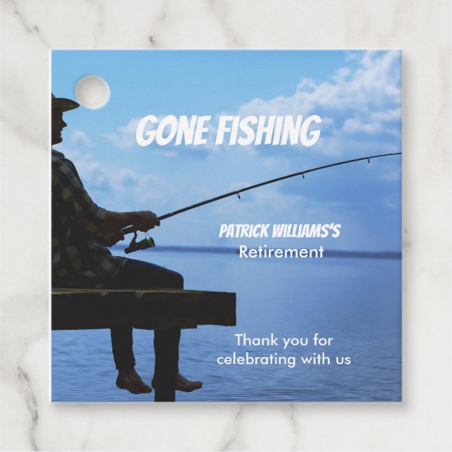 Ruhestand Gan Fishing Sunset Remüde Fischer Geschenkanhänger (Vorderseite)