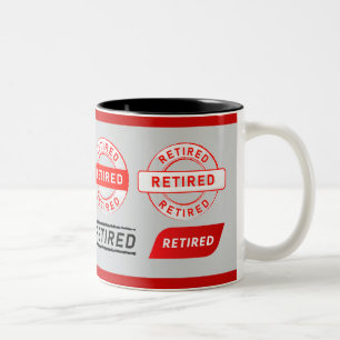 Ruhestand! Geschenk für Rentner Zweifarbiger Kaff Zweifarbige Tasse
