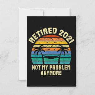 Ruhestand Geschenke Vintage Ruhestand 2021 Mitteilungskarte