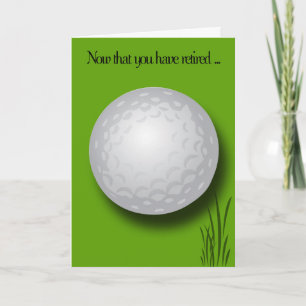 Ruhestand Glückwunsch-Golf Ball Karte