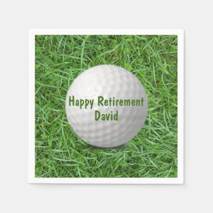 Ruhestand Golf Ball auf Gras Serviette