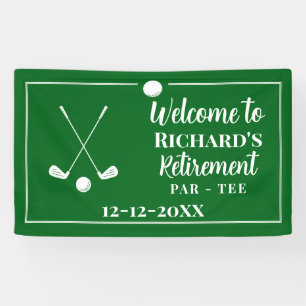 Ruhestand Golf Ball T-Shirt Flag Modern Banner