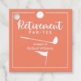 Ruhestand Golf Ball T-Shirt Flag Modern Peach Geschenkanhänger