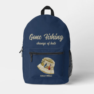 Ruhestand Gone Fishing Rentner-Anglerhut Bedruckter Rucksack