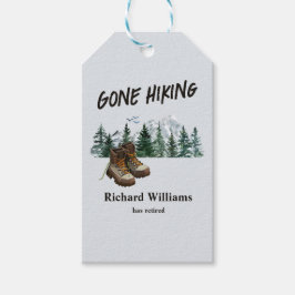 Ruhestand Gone Wandern zu den Bergen Außenbereich Geschenkanhänger