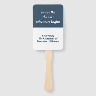 Ruhestand Inspiration Zitat Modern Simple Blue Fächer