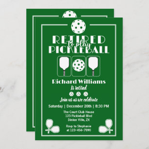 Ruhestand ist müde, Pickleball zu spielen Moderne  Einladung