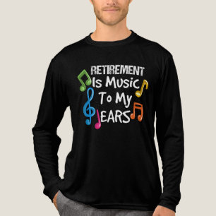 Ruhestand ist Musik Bunte Noten Gag Tri-Blend Shirt