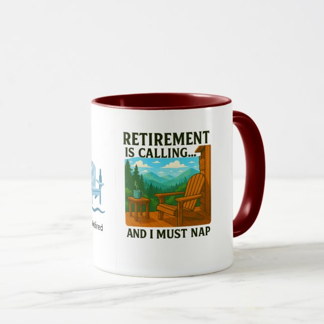 ☕ Ruhestand ist Rufen... und ich muss Nickerchen - Tasse (VorderseiteRechts)