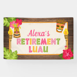 Ruhestand Luau Fahne - Rosa Banner