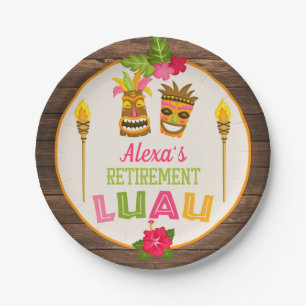 Ruhestand Luau - Papierplatte Pappteller