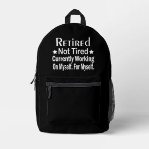 Ruhestand Nicht Müde Lustiger Ruhestand  Bedruckter Rucksack