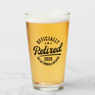 Ruhestand offiziell beendet 2026 Lustiger Ruhestan Glas