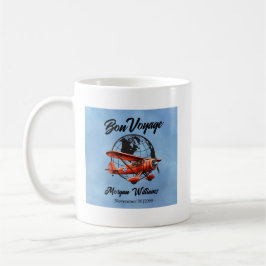 Ruhestand Party Bon Voyage Travel Globe Flugzeug Kaffeetasse