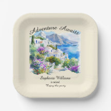 Ruhestand Party Colorful Griechenland Village Ocea