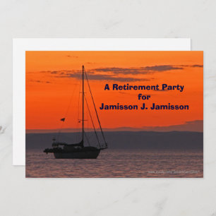 Ruhestand Party Einladung Sailboat bei Sunset