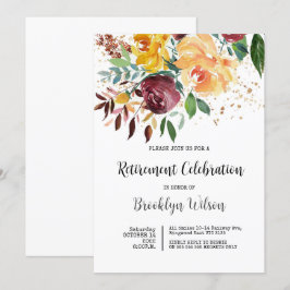 Ruhestand Party Elegante Chic Floral Einladung