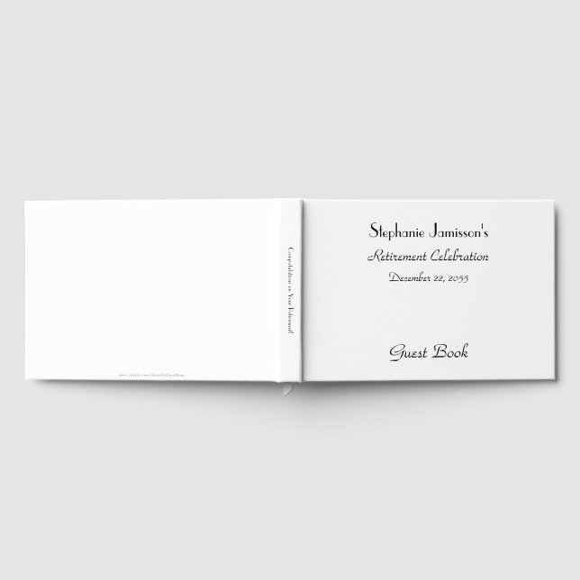 Ruhestand Party Gästebuch, Imitate Textured Burlap Gästebuch (Voll)