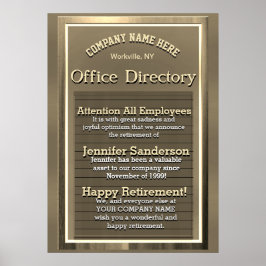 Ruhestand Party Golden Handshake Poster