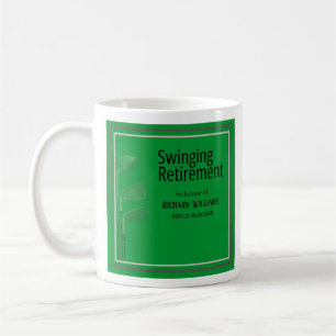 Ruhestand Party Golf Modern Corporate Green Black Kaffeetasse
