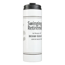 Ruhestand Party Golf Modern Corporate Green Black Thermosbecher