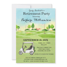 Ruhestand Party Golf Thema Einladung