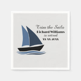 Ruhestand Party Nautic Sailing Theme Modern Serviette
